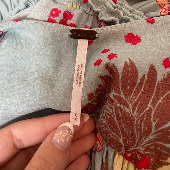 Free People Blue Purple Haze Boho Tunic Tank Top S - Picture 4 of 6